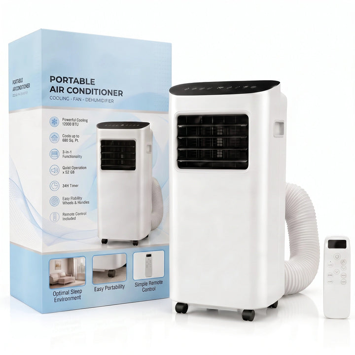 Portable Air Conditioner | 7000 BTU & 9000 BTU AC Unit with Remote Control 1