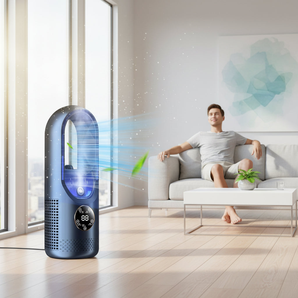 Portable Air Cooler | Compact Bladeless Cooling Unit | Quiet Efficient Design for Small Spaces 4