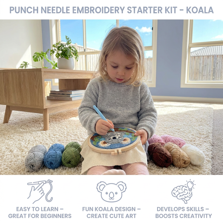 Punch Needle Embroidery Starter Kit – Beginner DIY Set with Beautiful Patterns 3