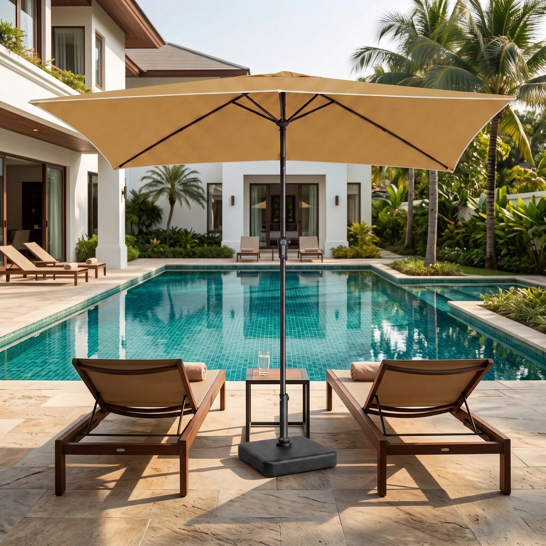 Rectangular Parasol Replacement Canopy - 200 x 300cm Waterproof Outdoor Umbrella Cover 3