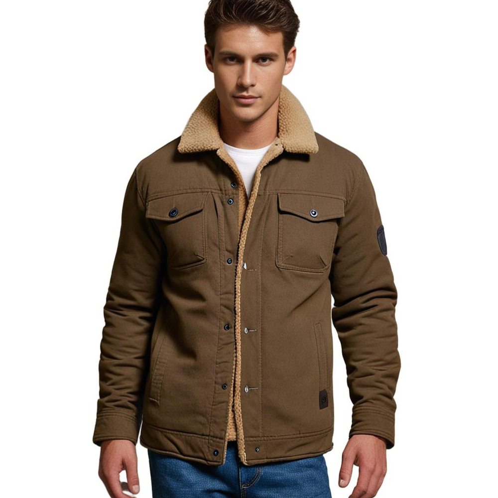 Men's Sherpa Jacket with Fleece Lining