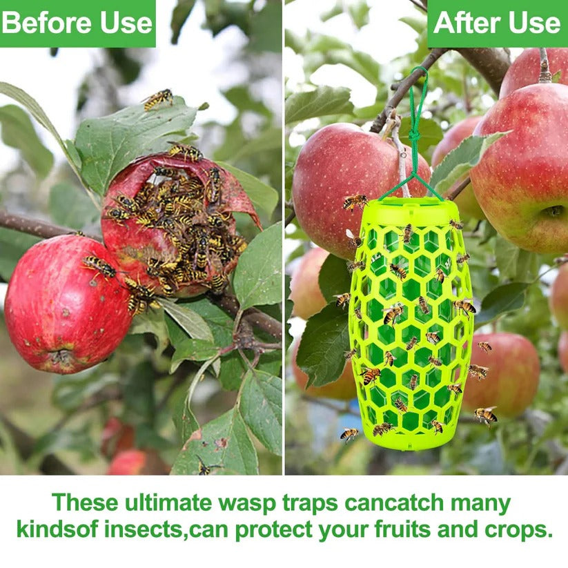 Reusable Hanging Wasp and Hornet Catcher Trap for Outdoor Garden Use, Set of 2 2