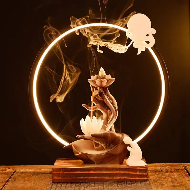 Serene Lotus Glow Incense Diffuser