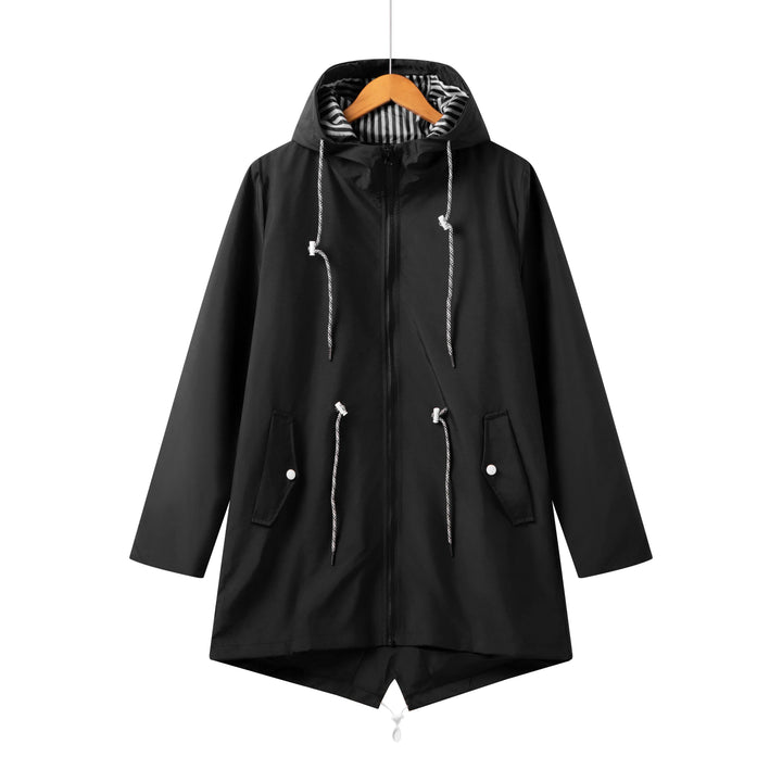 Women's Casual Long-Sleeve Coat with Zip Front