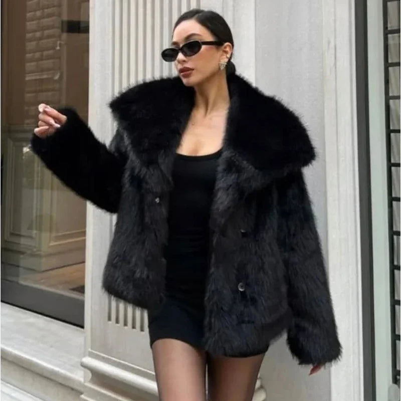 Women's Hooded Button-Front Coat for Cold Weather, image 2