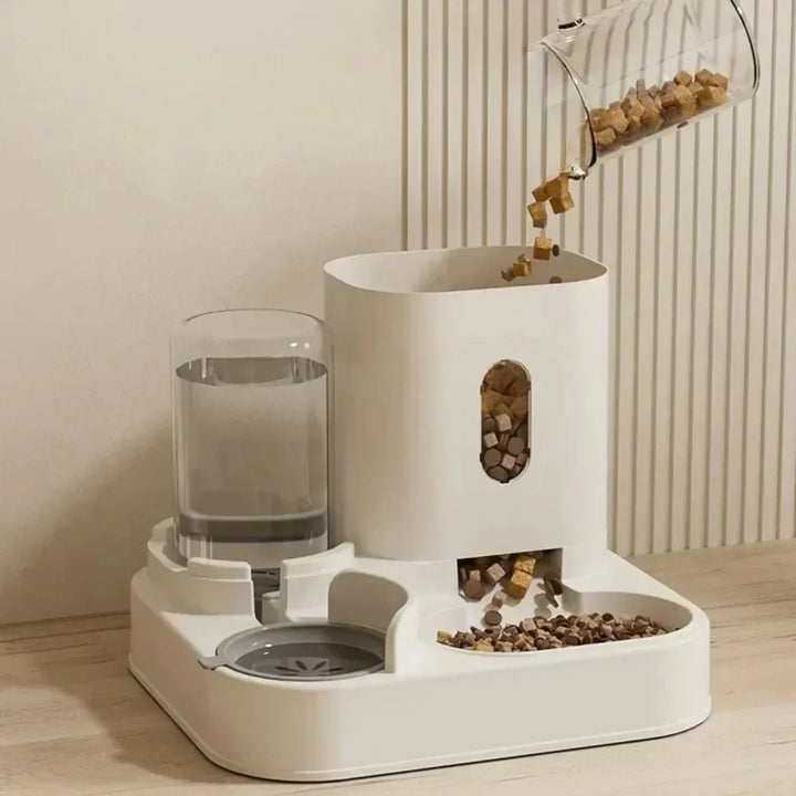 Automatic Gravity Pet Feeder with Water Fountain – Large Capacity Dog