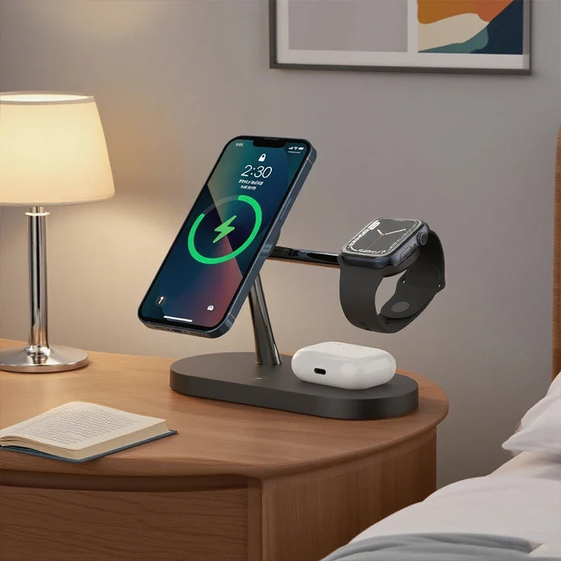 3 in 1 Wireless Charger Stand for iPhone 12-17 Apple Watch 4-10