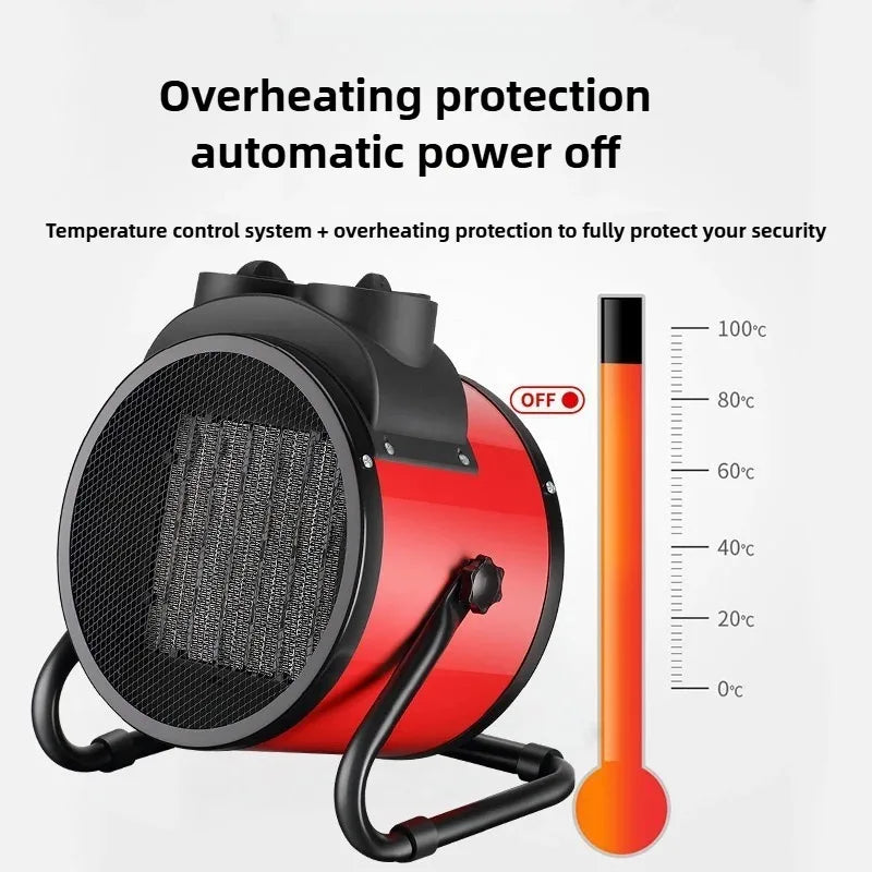 2000W portable space heater with adjustable thermostat - view 7