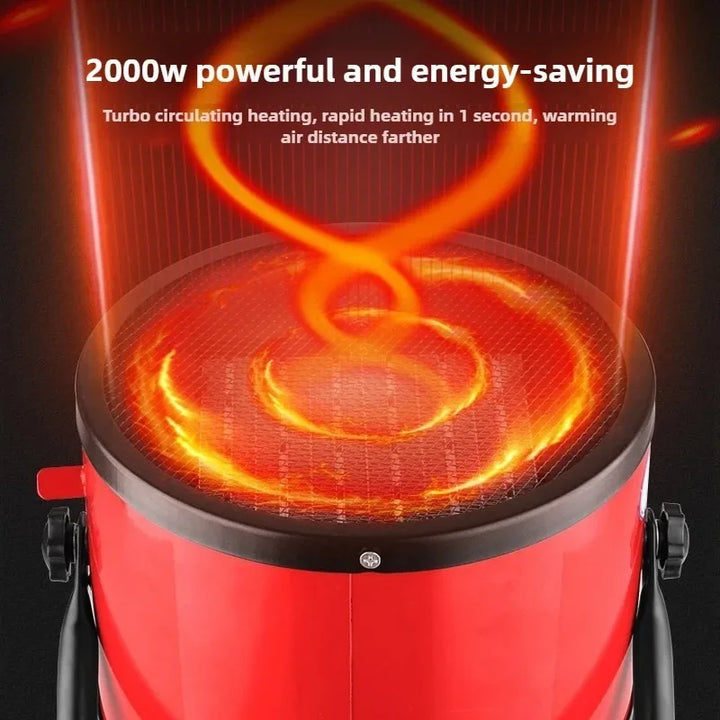 2000W portable space heater with adjustable thermostat - view 4