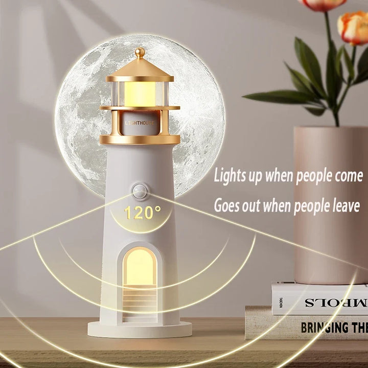 Moon lamp night light with Bluetooth speaker, remote control, motion