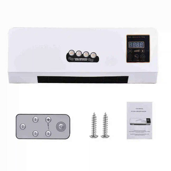 Wall mounted 2-in-1 heater and fan with digital display - view 6