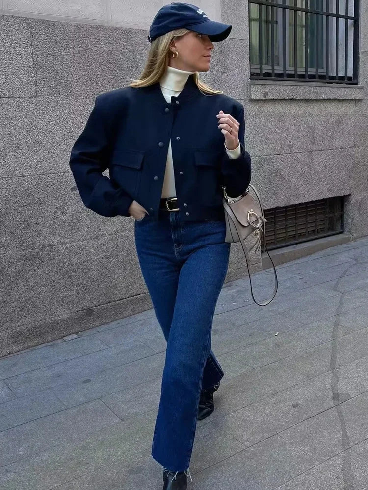 Women's Casual Front-Pocket Jacket