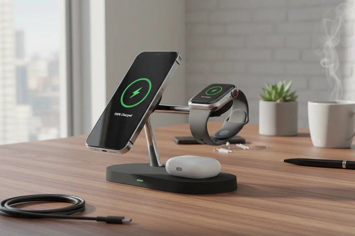 3 in 1 Wireless Charger Stand for iPhone 12-17 Apple Watch 4-10