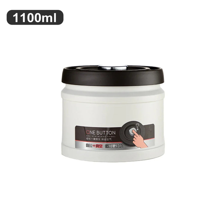 Stainless Steel Coffee Bean Vacuum Sealed Canister Airtight Storage