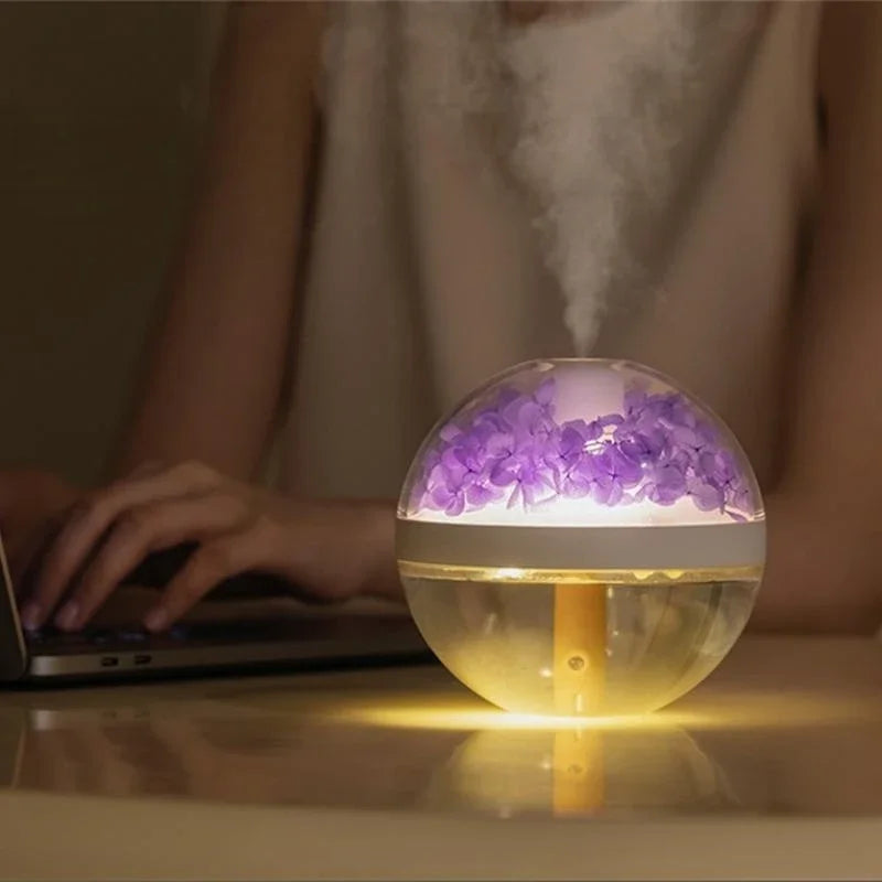 Colour changing mist maker humidifier with night light - view 4