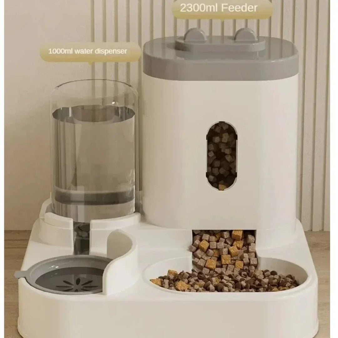 Automatic Gravity Pet Feeder with Water Fountain – Large Capacity Dog