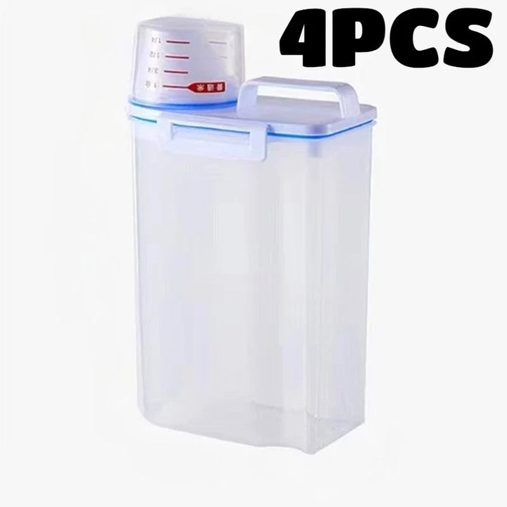 Airtight Rice Storage Containers with Measuring Cup Moisture Proof