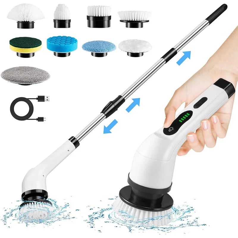 Cordless Electric Spin Scrubber | Rechargeable Cleaning Brush