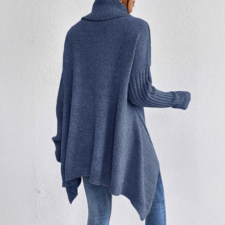 Women's Cashmere-Blend Roll-Neck Winter Top