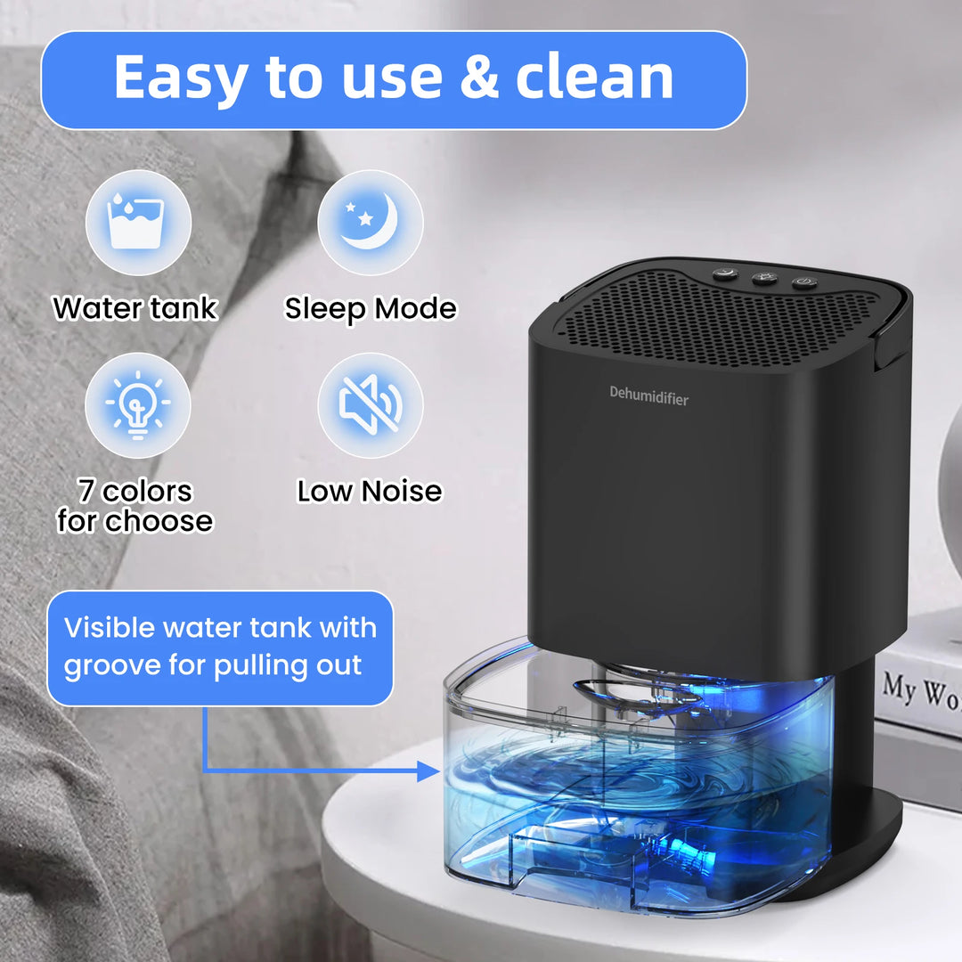 1000ml portable dehumidifier in black