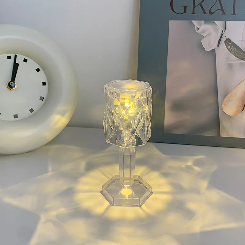 Crystal LED Table Lamp – Colour Changing Touch Night Light |