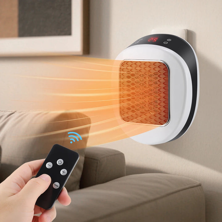 600W plug-in wall socket heater with remote control