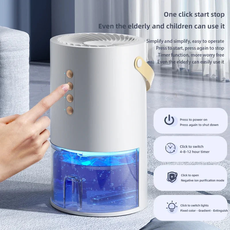 TINSOL 1300ml ionising dehumidifier with energy saving timer - view 2
