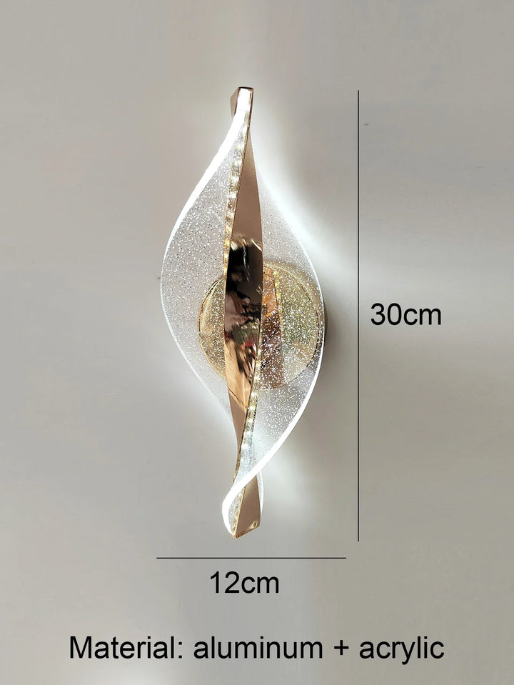 LED Modern 1PC Gold/Black Acrylic wall lamp,Lustre Hallway, Bedroom