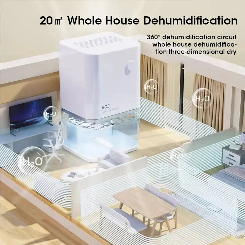 500ml silent compact dehumidifier for small rooms - view 4