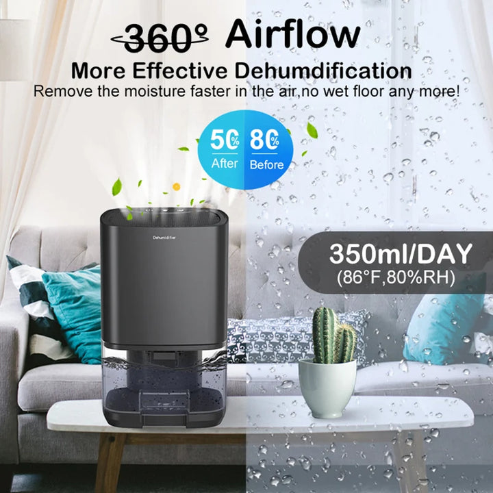 Quiet Dehumidifier | 1000ml Low-Noise Unit with Auto Shut-Off
