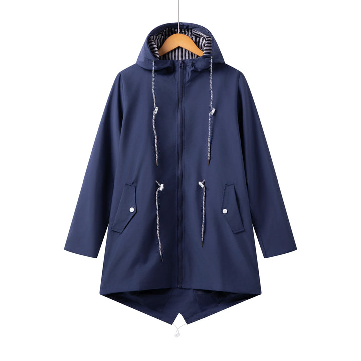 Women's Casual Long-Sleeve Coat with Zip Front