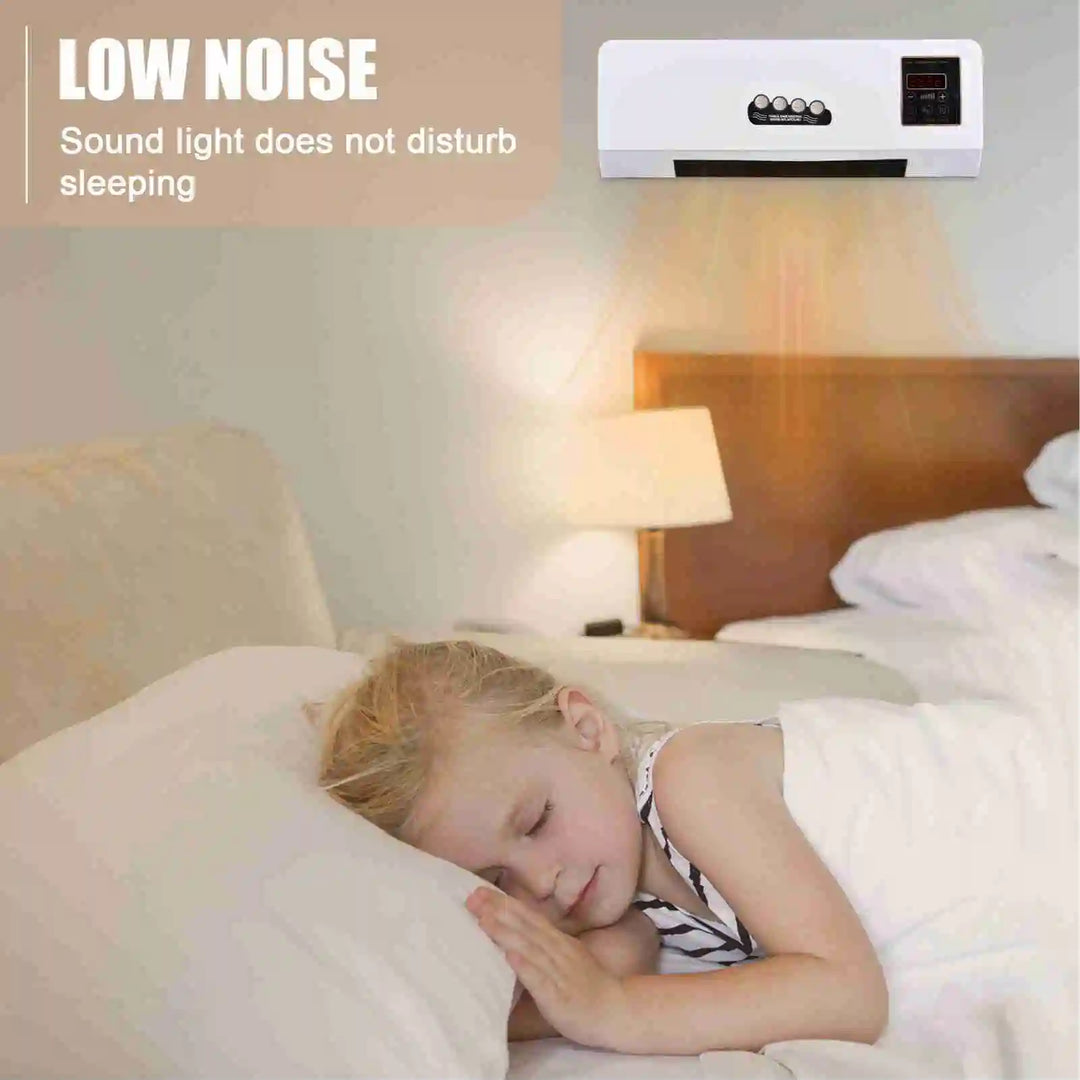 Wall mounted 2-in-1 heater and fan with digital display - view 3