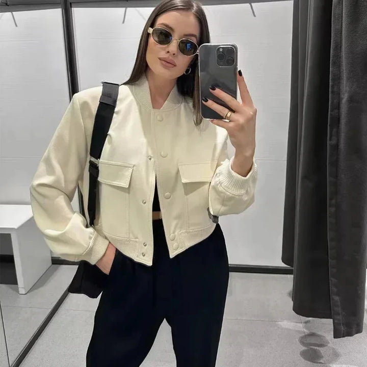 Women's Casual Front-Pocket Jacket