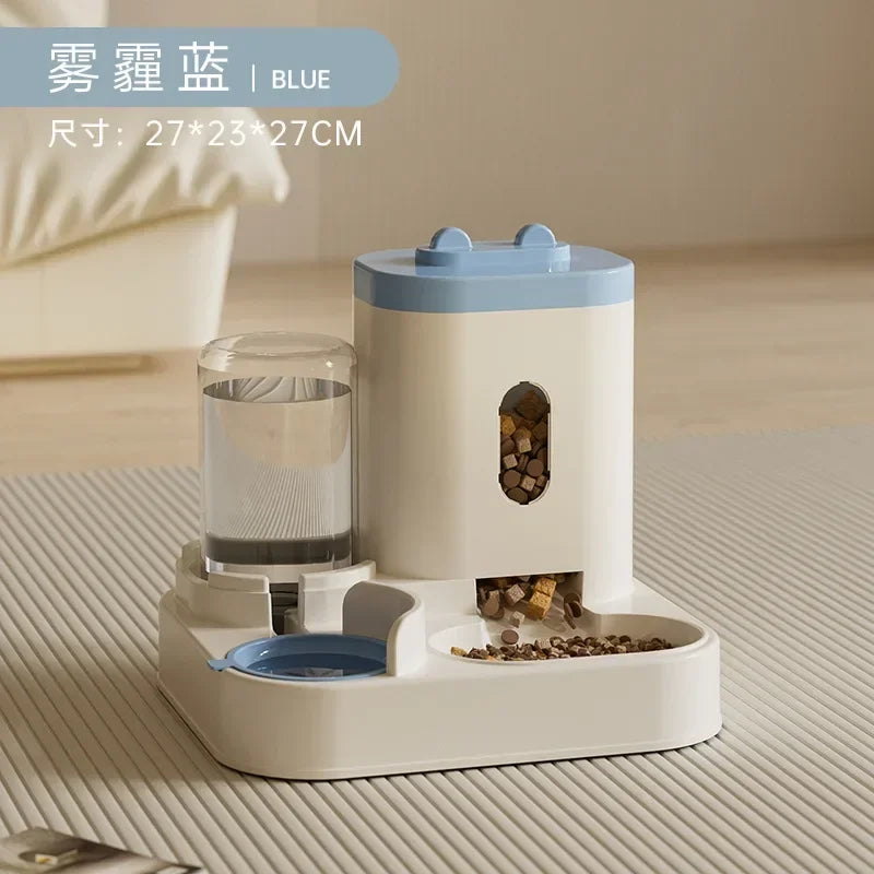 Automatic Gravity Pet Feeder with Water Fountain – Large Capacity Dog