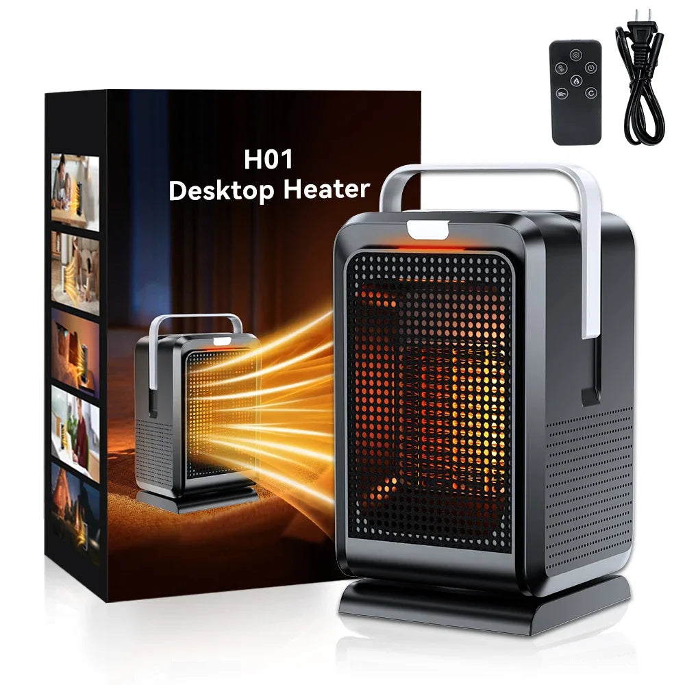 1000W oscillating ceramic heater with remote control - view 3