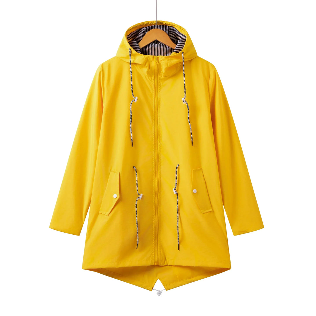 Women's Casual Long-Sleeve Coat with Zip Front
