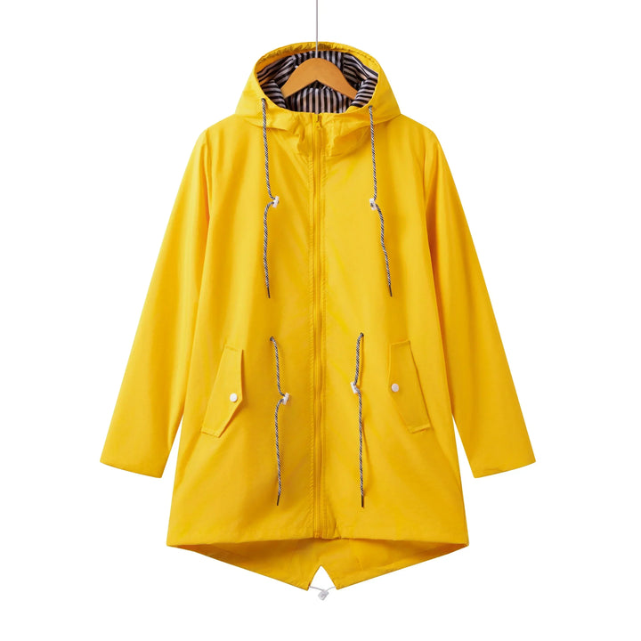 Women's Casual Long-Sleeve Coat with Zip Front