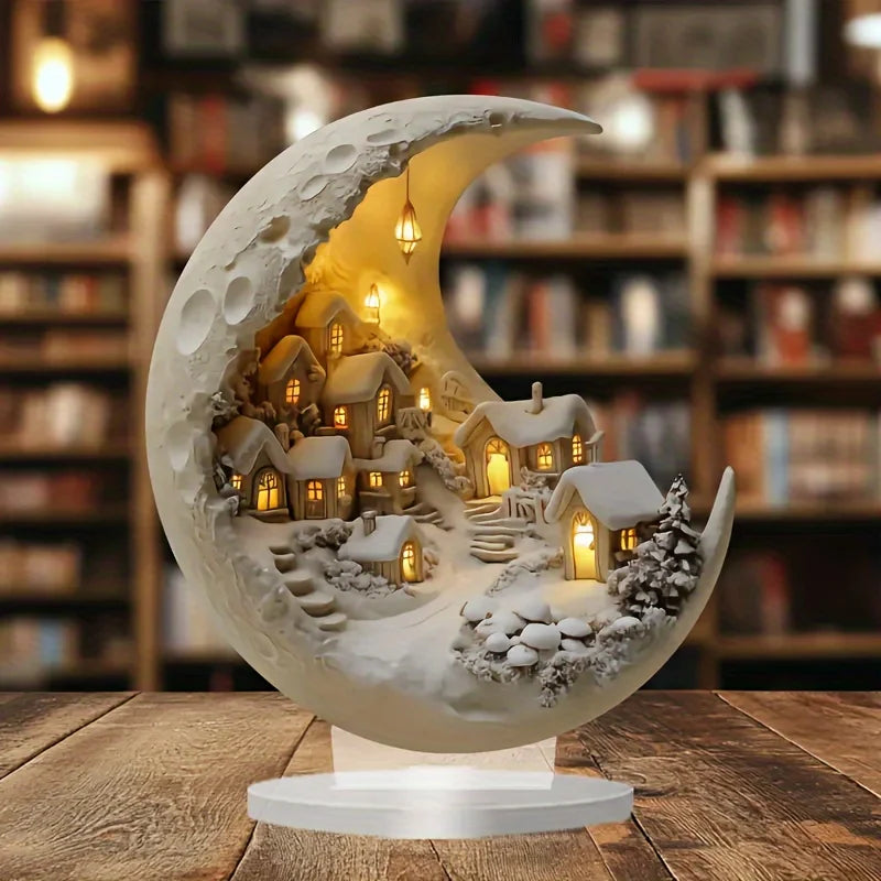 Christmas Xmas Tree Desktop Ornament Moonhouse DIY 2D Decoration