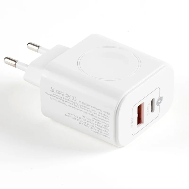 3-in-1 Wireless Charger for iPhone & Apple Watch | 20W PD