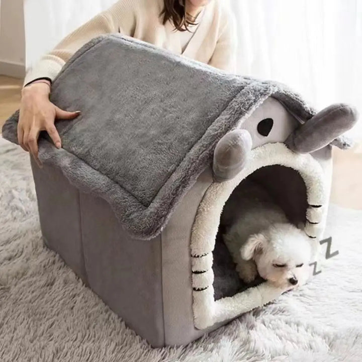 Cabin style pet bed for small dogs and cats - view 4