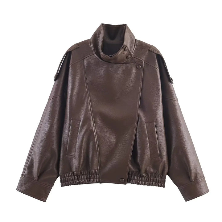 Women's Oversized Hooded Coat for Autumn and Winter in Brown