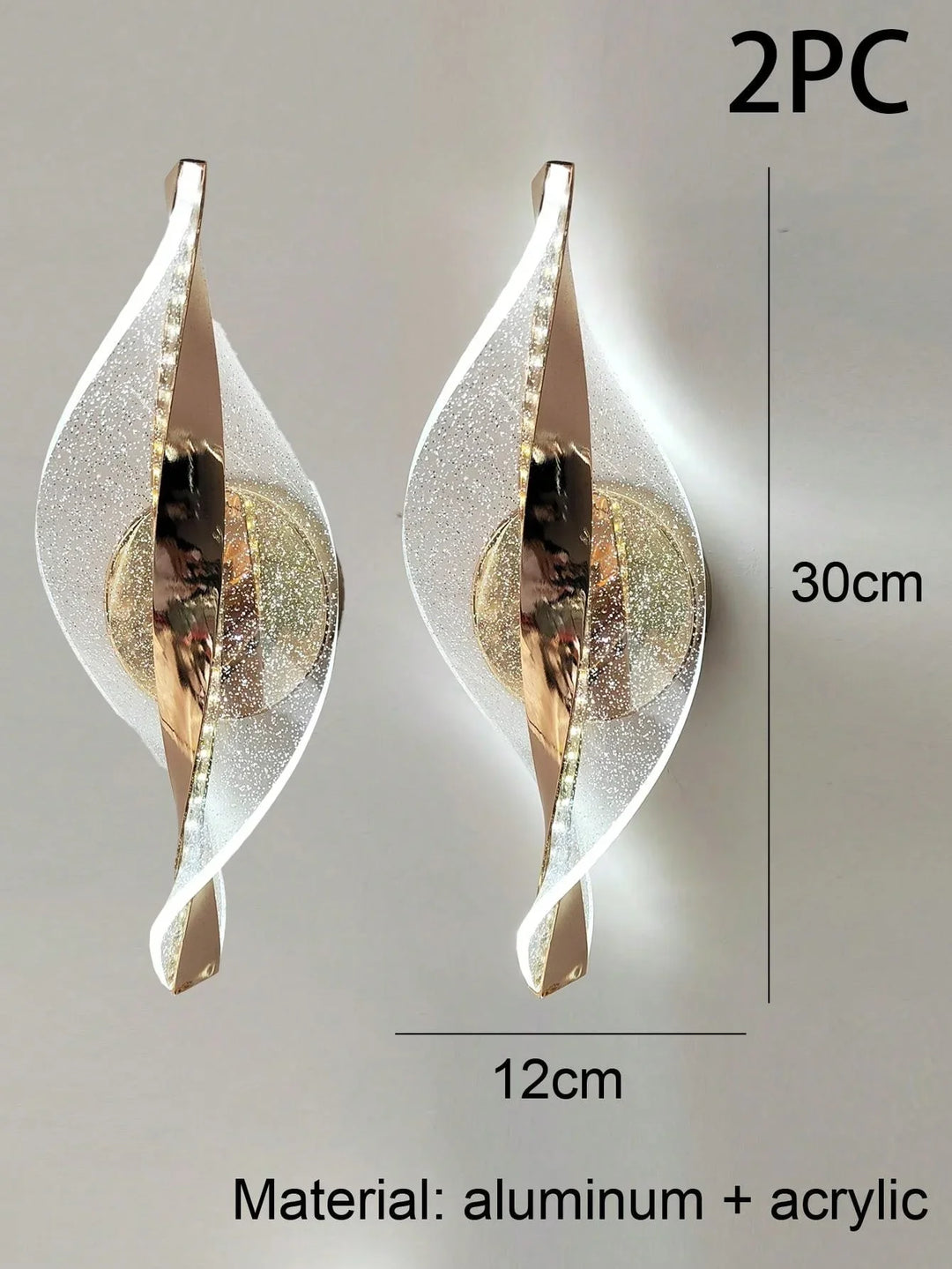 LED Modern 1PC Gold/Black Acrylic wall lamp,Lustre Hallway, Bedroom