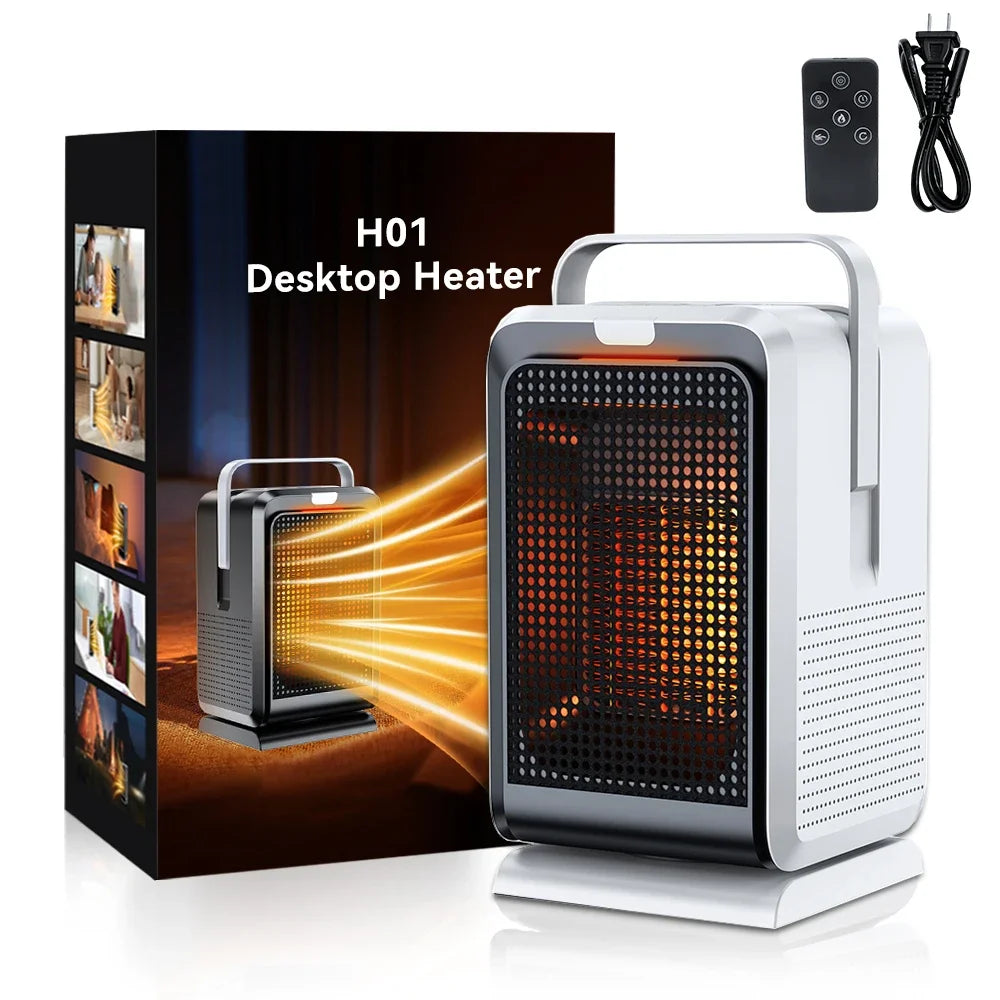 1000W oscillating ceramic heater with remote control - view 2