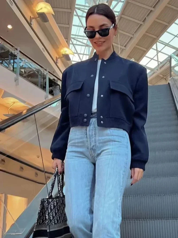 Women's Casual Front-Pocket Jacket