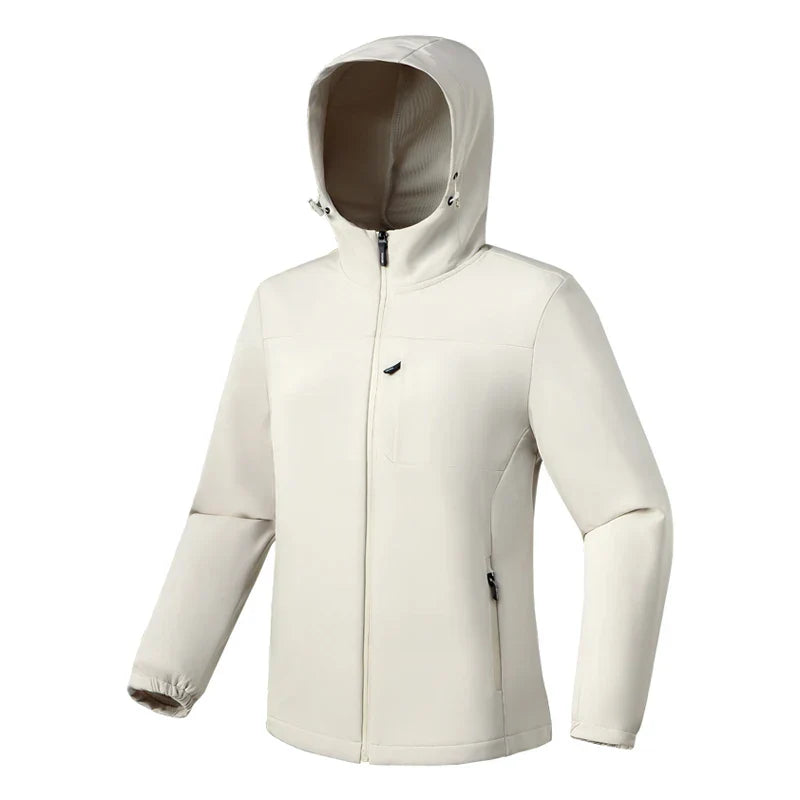 Women's Simple Long-Sleeve Hooded Jacket