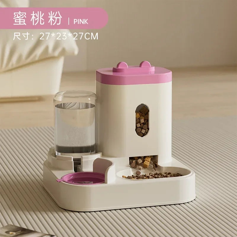 Automatic Gravity Pet Feeder with Water Fountain – Large Capacity Dog