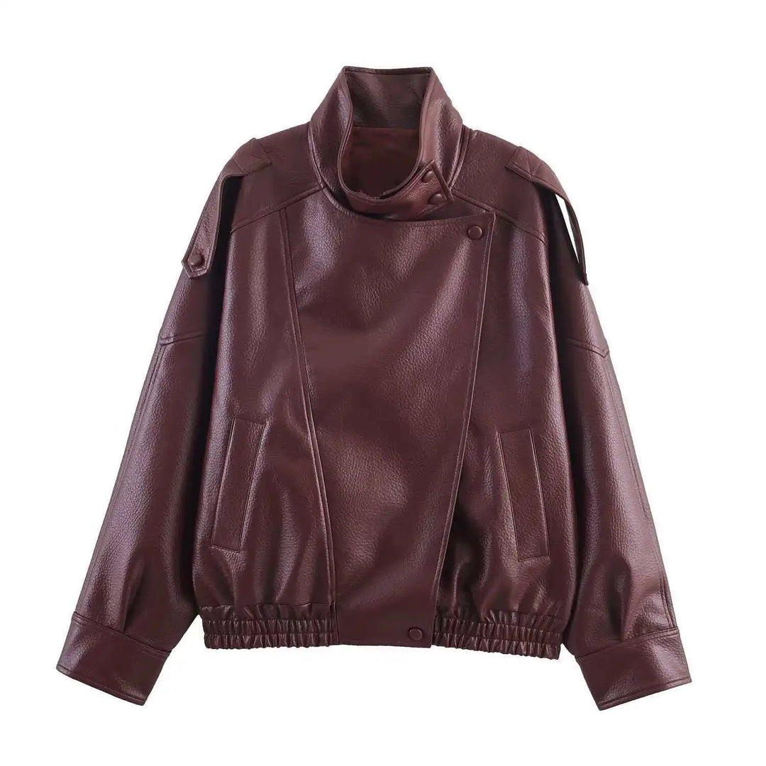 Women's Oversized Hooded Coat for Autumn and Winter in Red