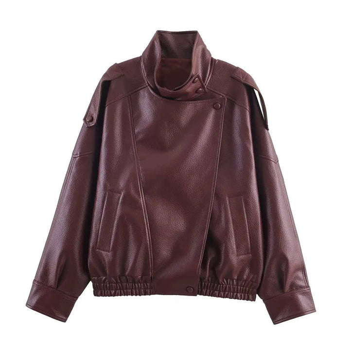 Women's Oversized Hooded Coat for Autumn and Winter in Red