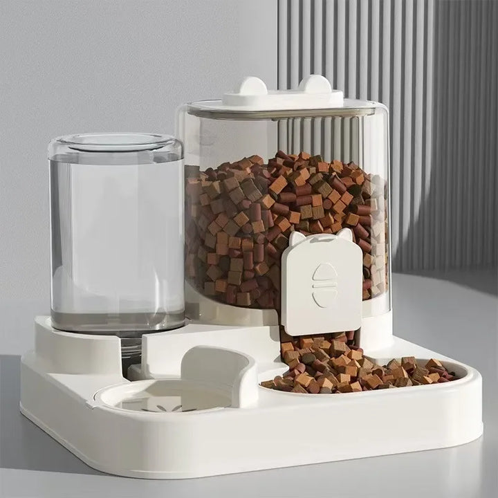 Automatic Gravity Pet Feeder with Water Fountain – Large Capacity Dog