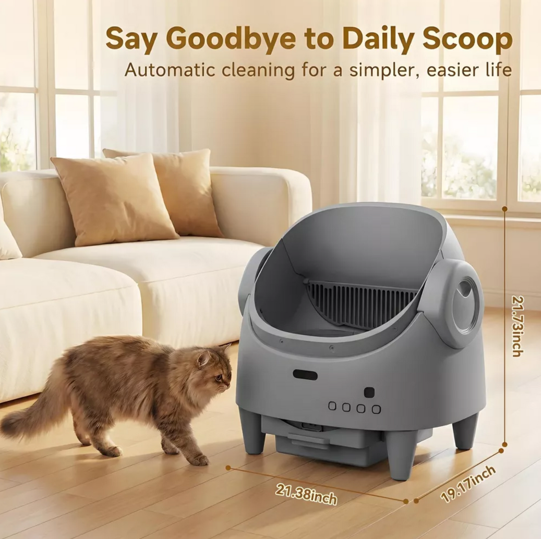Smart Open Automatic Cat Litter Box 8L Self-Cleaning WiFi App Control Anti-Pinch Odor Removal Electric Pet Toilet